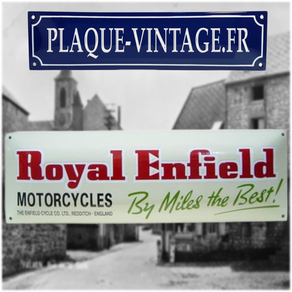 plaque émaillée royal enfield logo