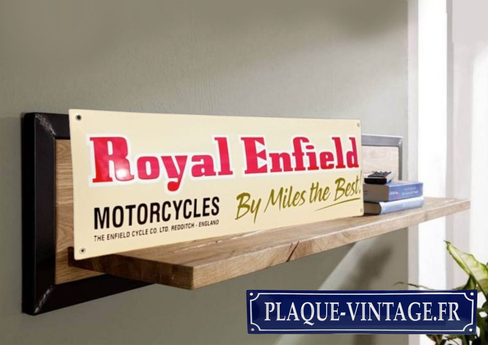 plaque émaillée royal enfield motorcycles