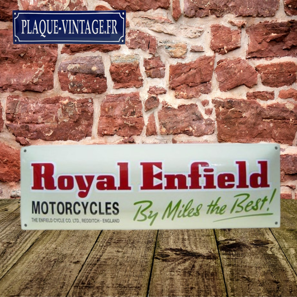 plaque émaillée royal enfield