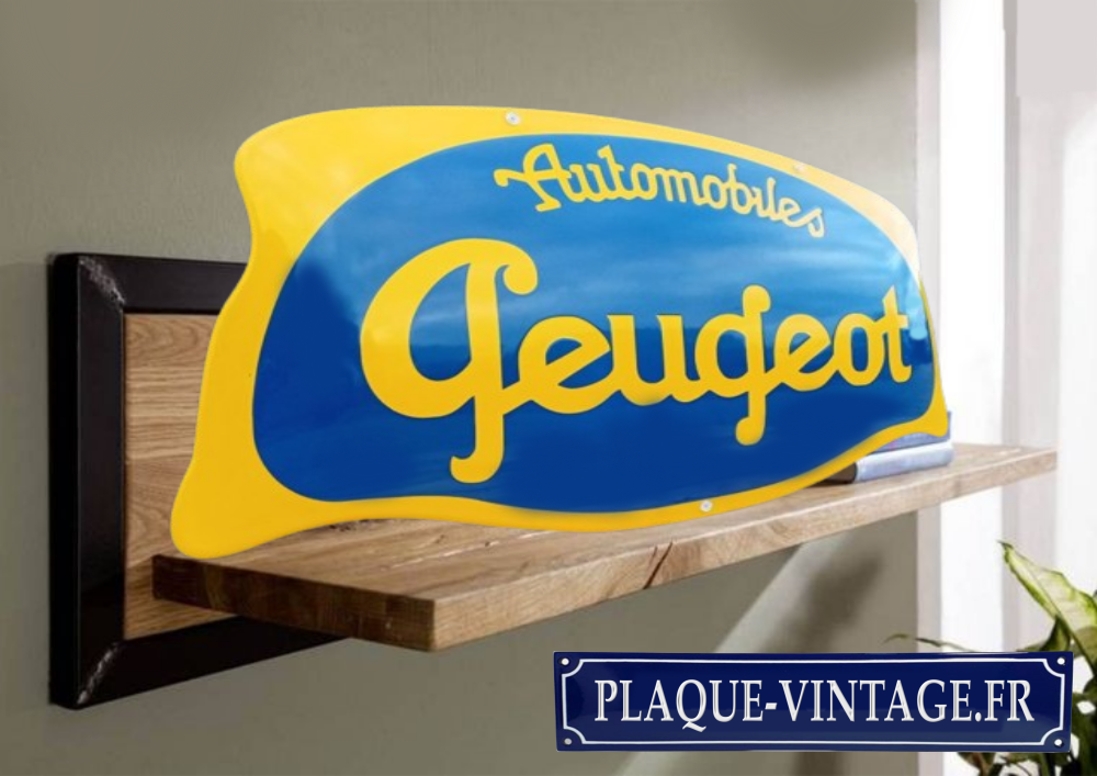 plaque émaillée ancien logo peugeot