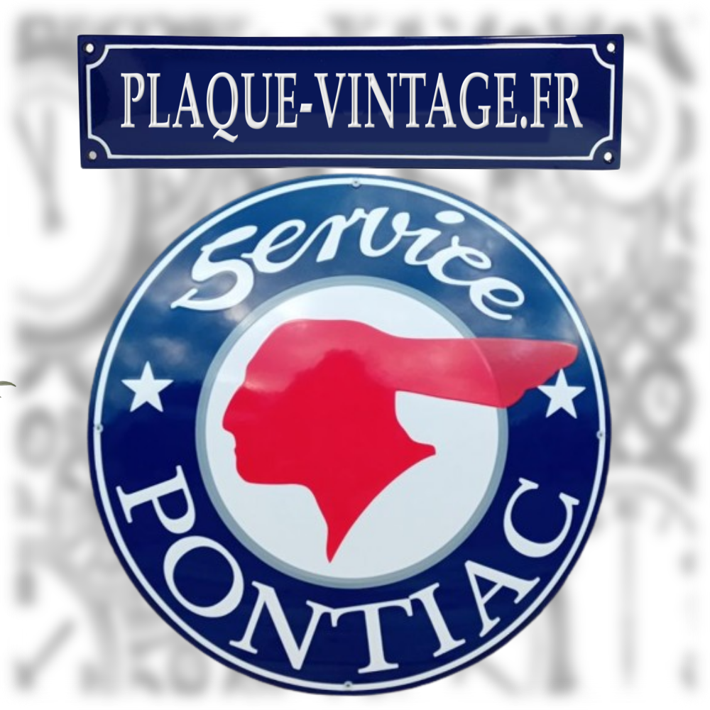 plaque émaillée logo pontiac