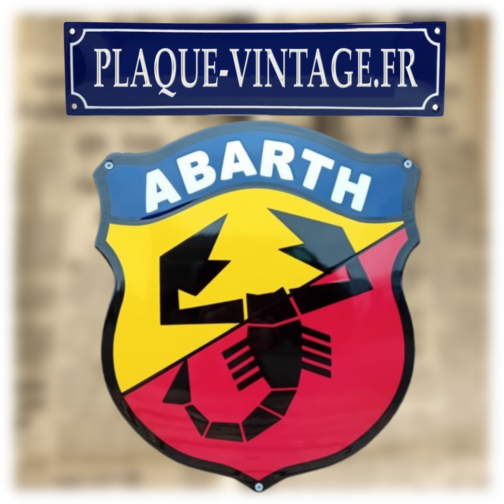 plaque émaillée  Abarth logo