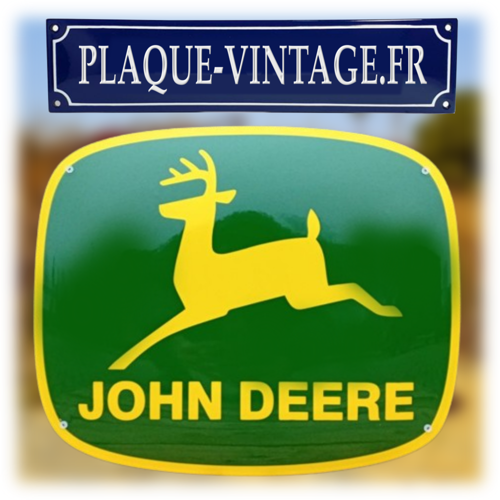 plaque émaillée logo john deere