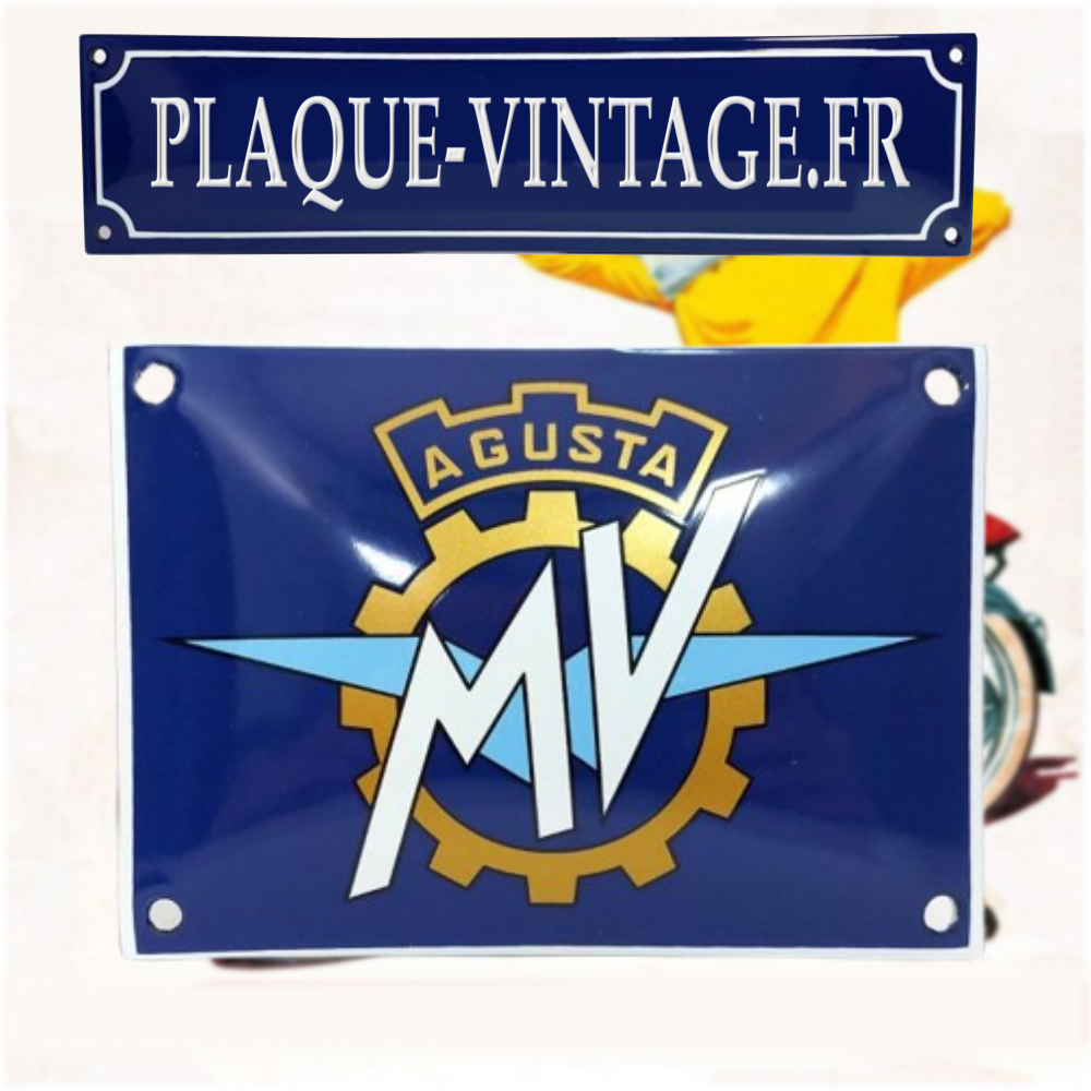 plaque émaillée mv agusta motos