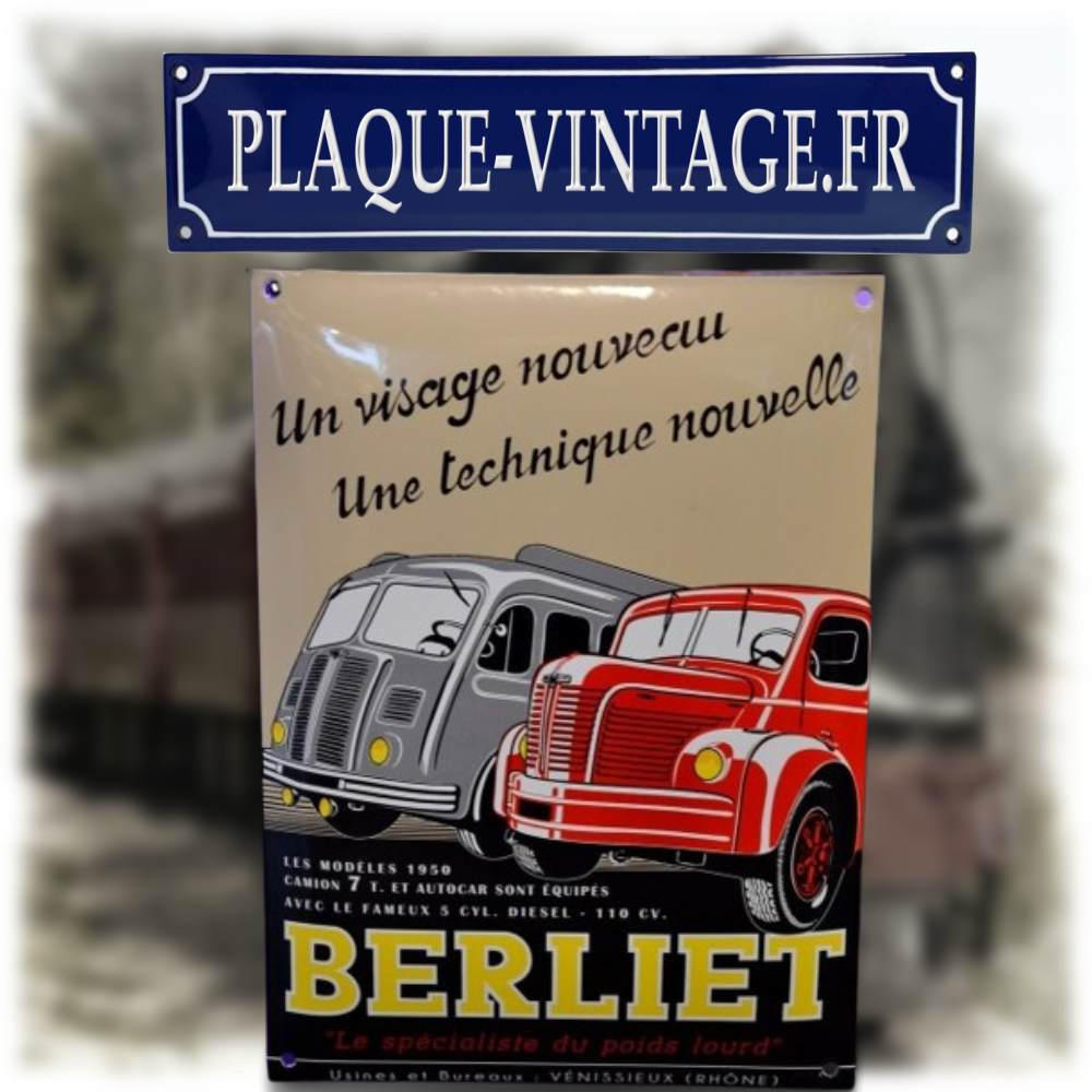 plaque émaillée berliet