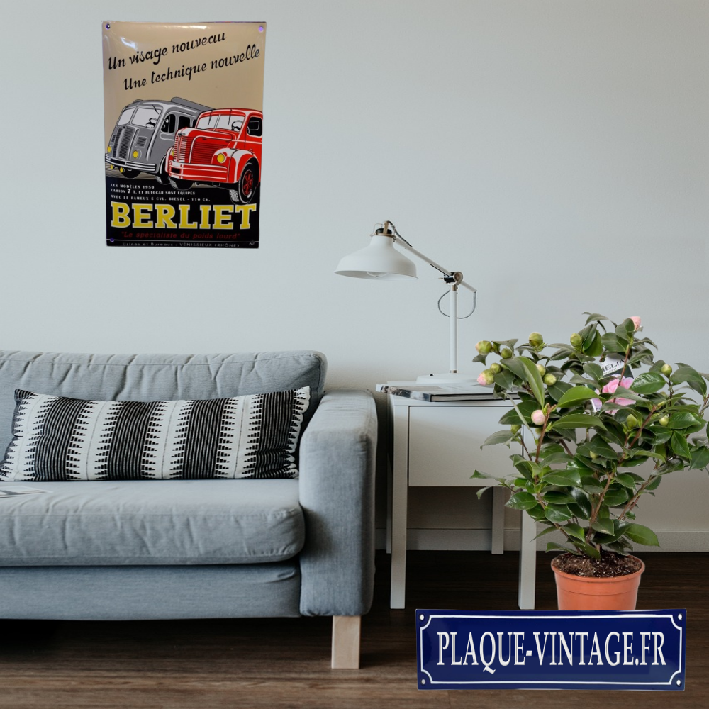 plaque émaillée rétro berliet