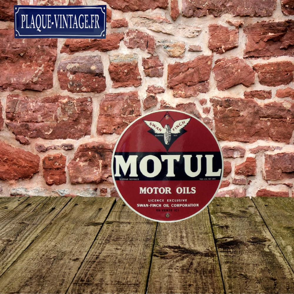 Plaque émaillée Ovale Bombée - 160x100mm - MOTOBÉCANE Têtes De Gaulois 784 8254