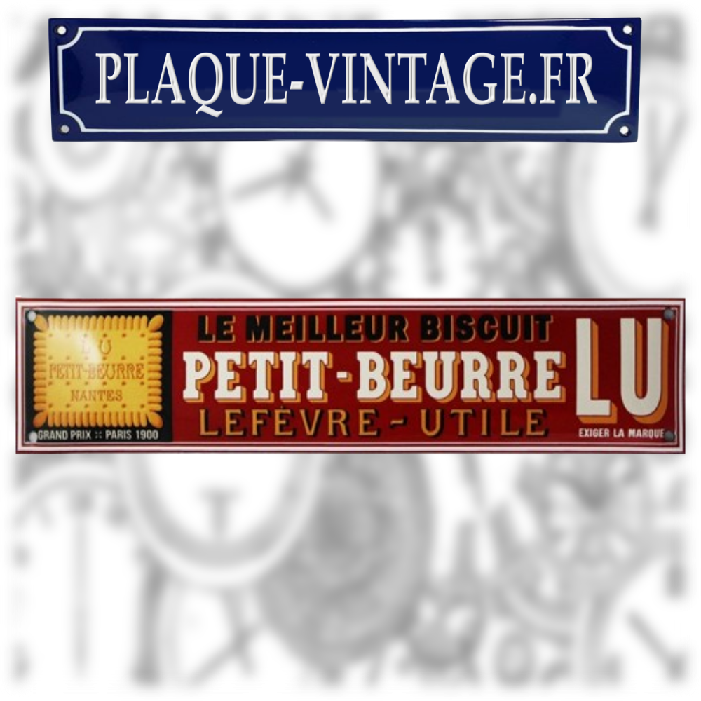 plaque émaillée lu petit-beurre lefevre utile