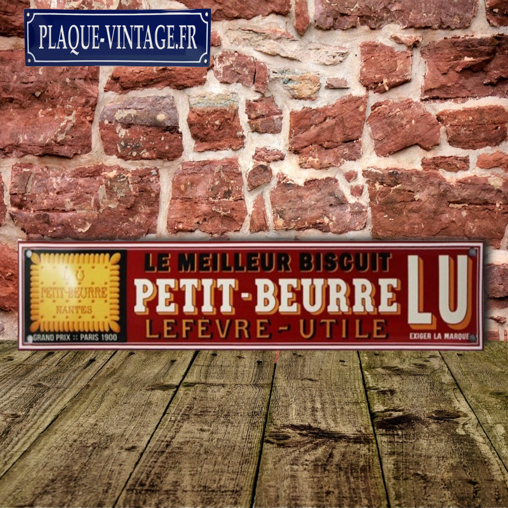 plaque émaillée petit-beurre Lu le meilleur biscuit