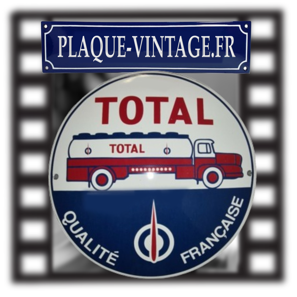 plaque émaillée ronde total