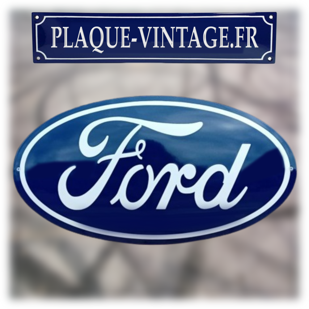 plaque émaillée ford logo