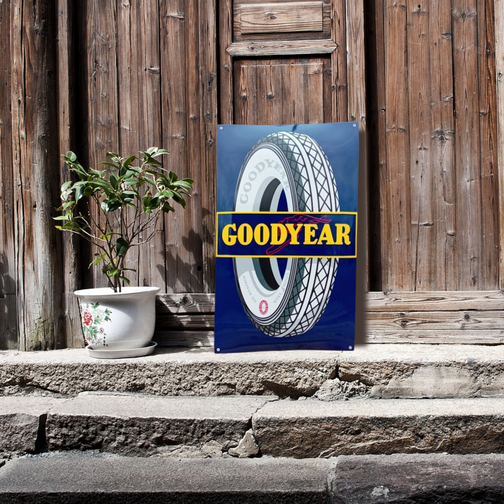 plaque émaillée goodyear tyres