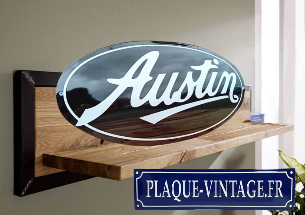 plaque émaillée Austin automobiles