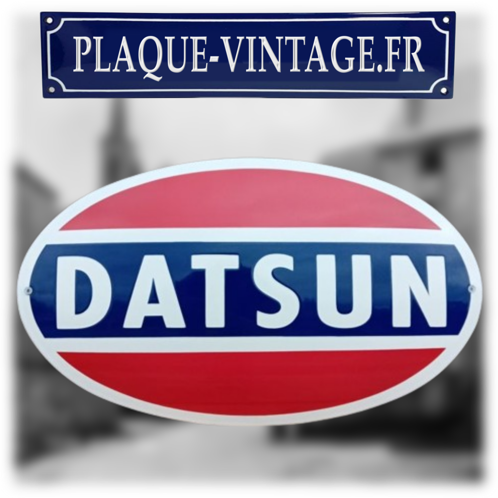plaque émaillée logo Datsun