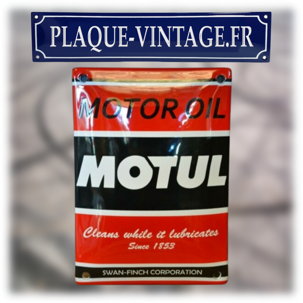 plaque émaillée motul motor oil