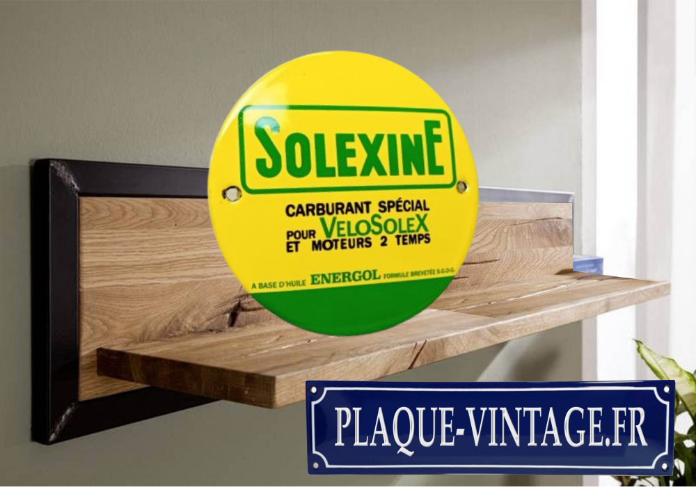 plaque émaillée solexine carburant