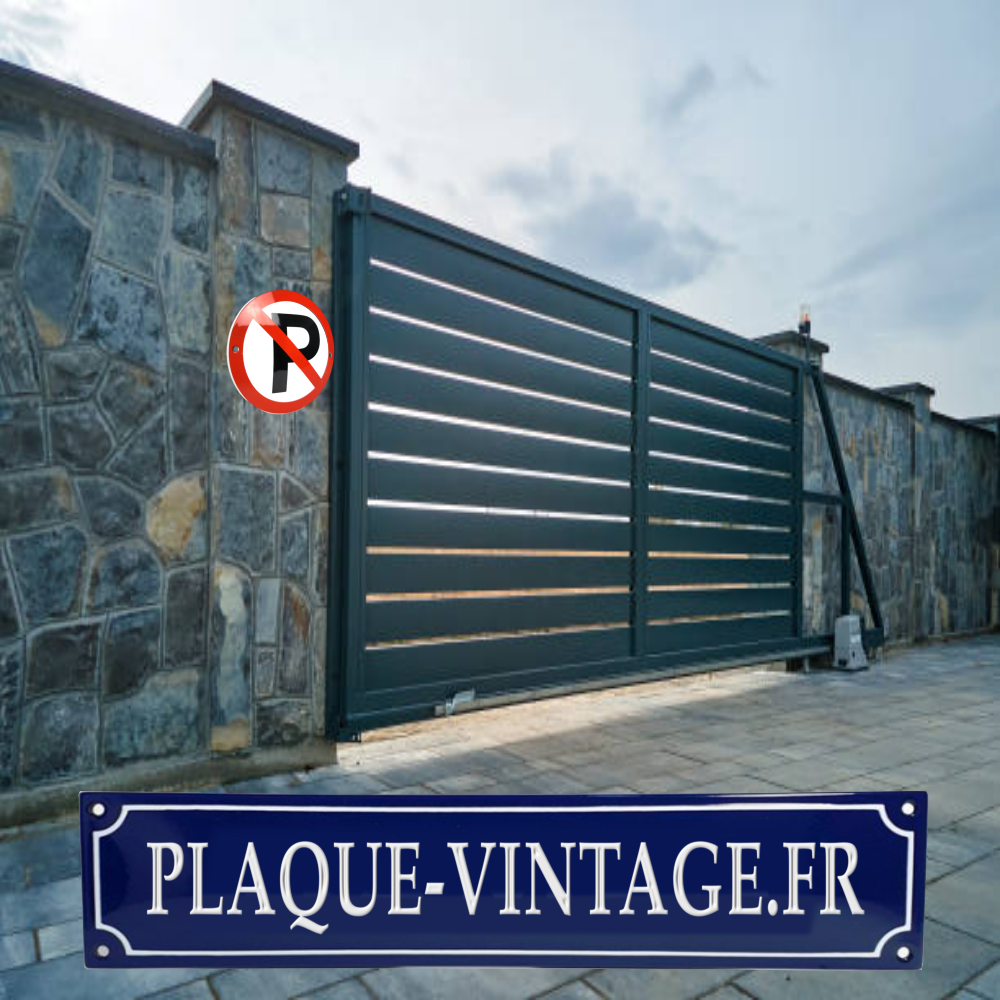 panneau émaillé parking
