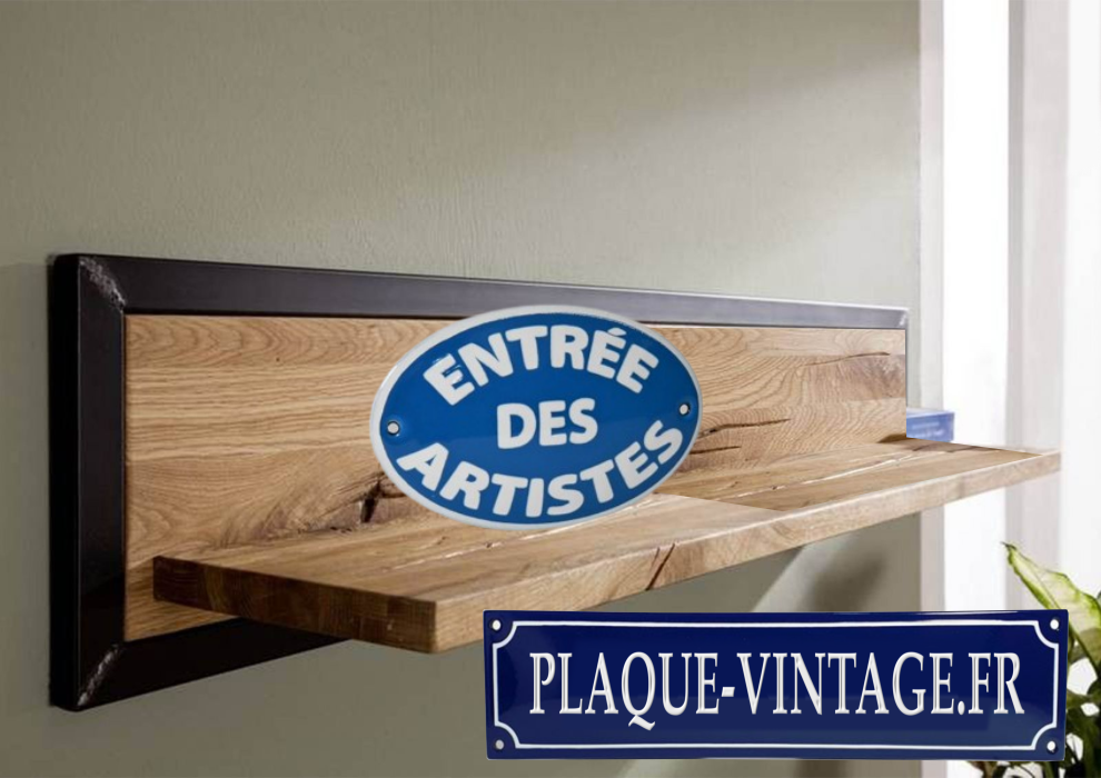 plaque émaillée de porte entrée des artistes
