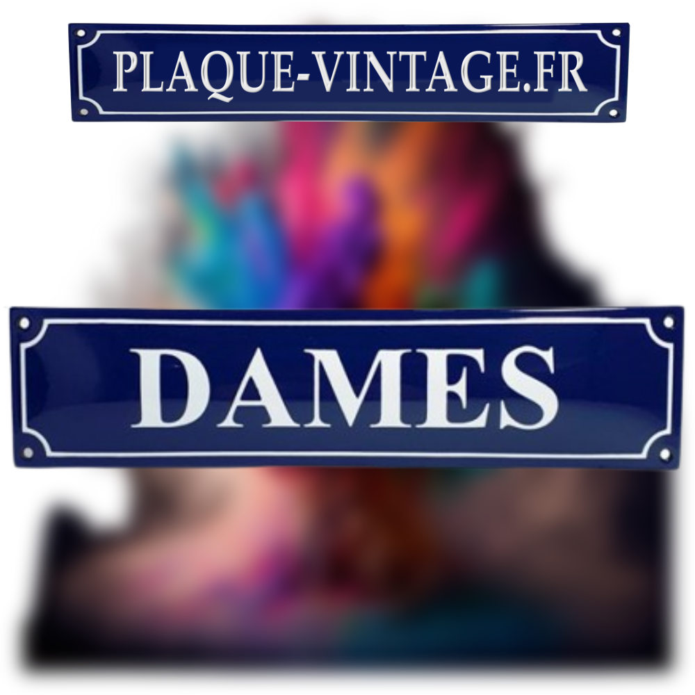 plaque émaillée de porte dames