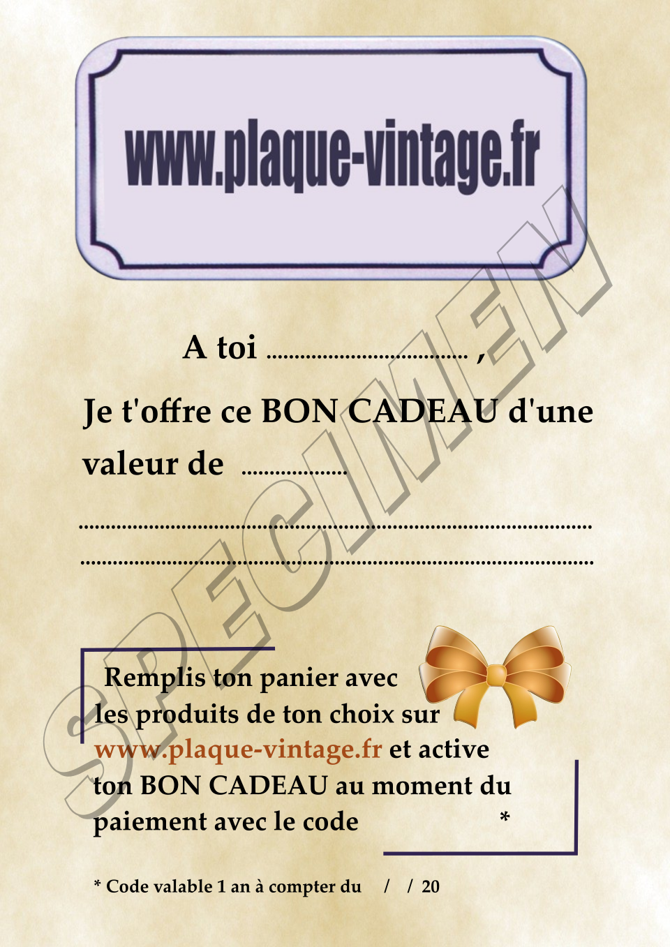 exemple bon cadeau