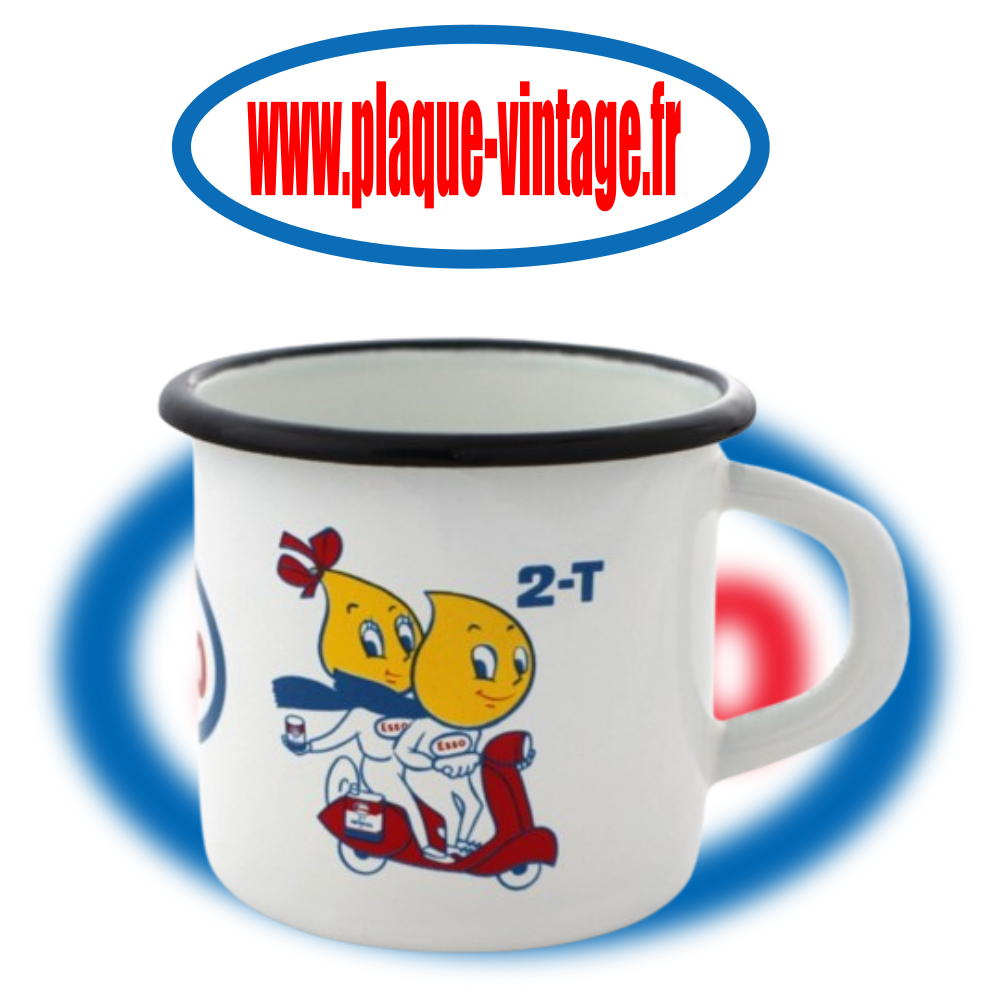 mug émaillé Esso 2T gouttes