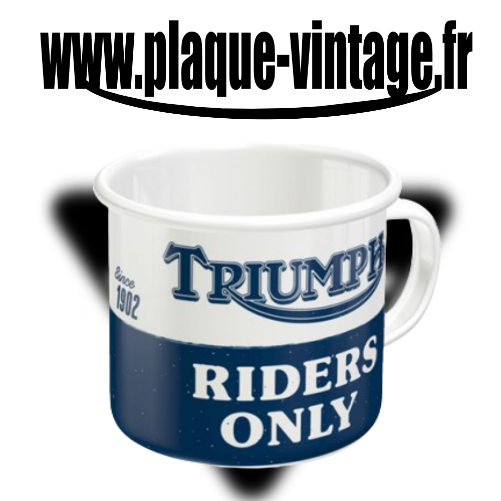 mug émaillé triumph motorcycle
