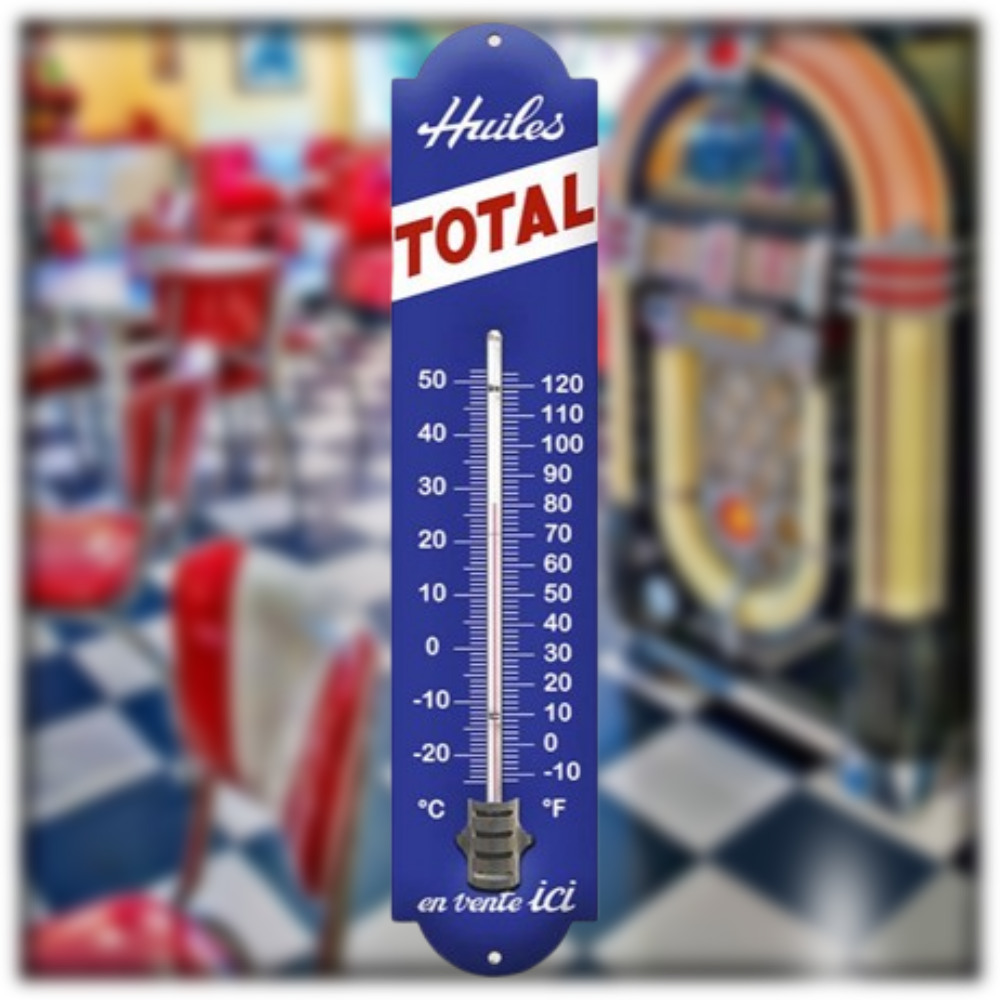 thermomètre émaillé Total