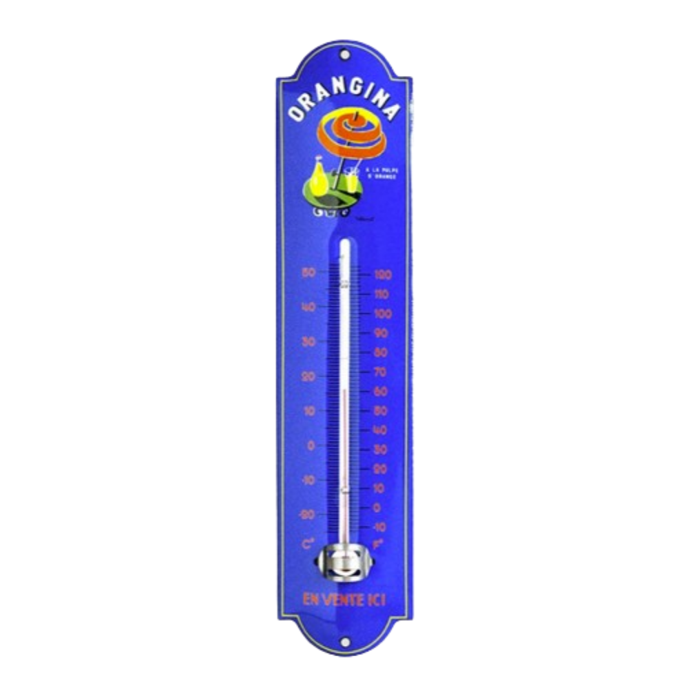 Thermomètre émaillé Vert 30cm - Fabriqué En France - Arémail Emalia - Neuf