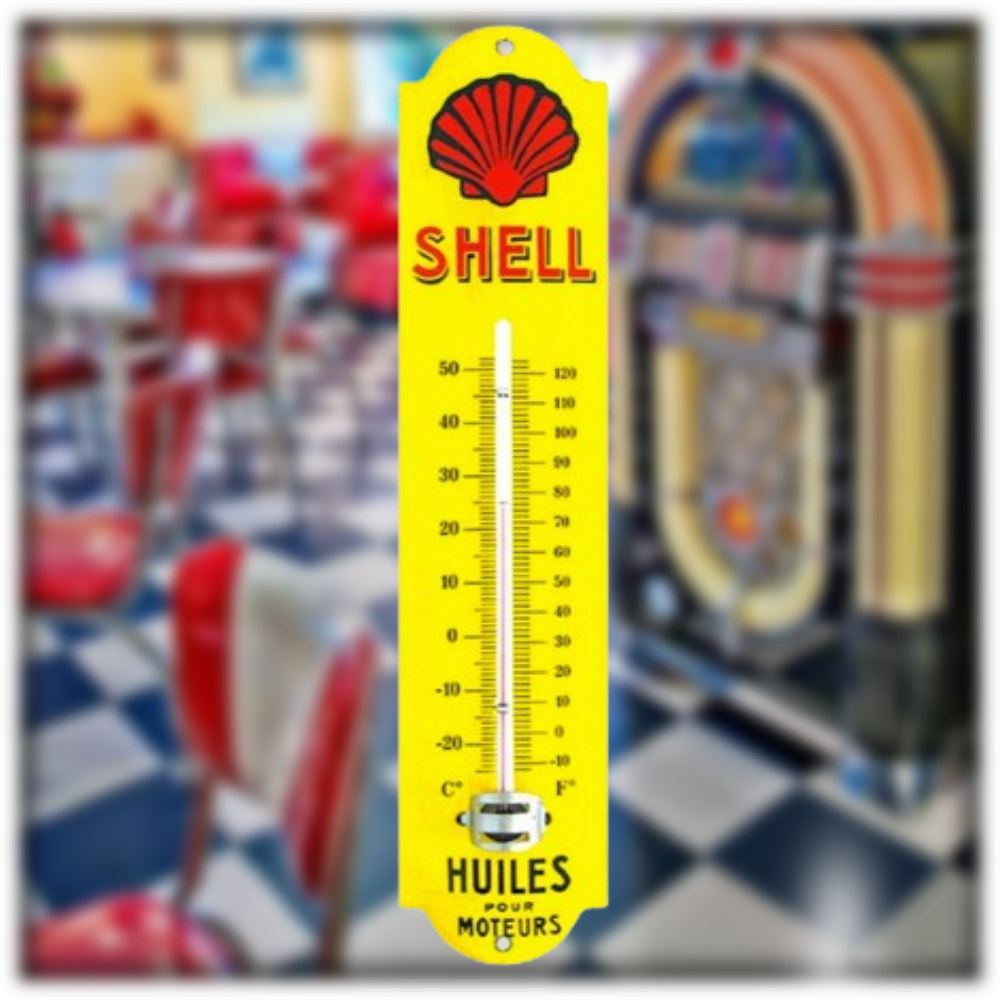 thermomètre émaillé Shelll