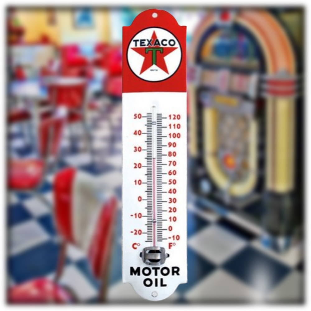 thermomètre émaillé Texaco