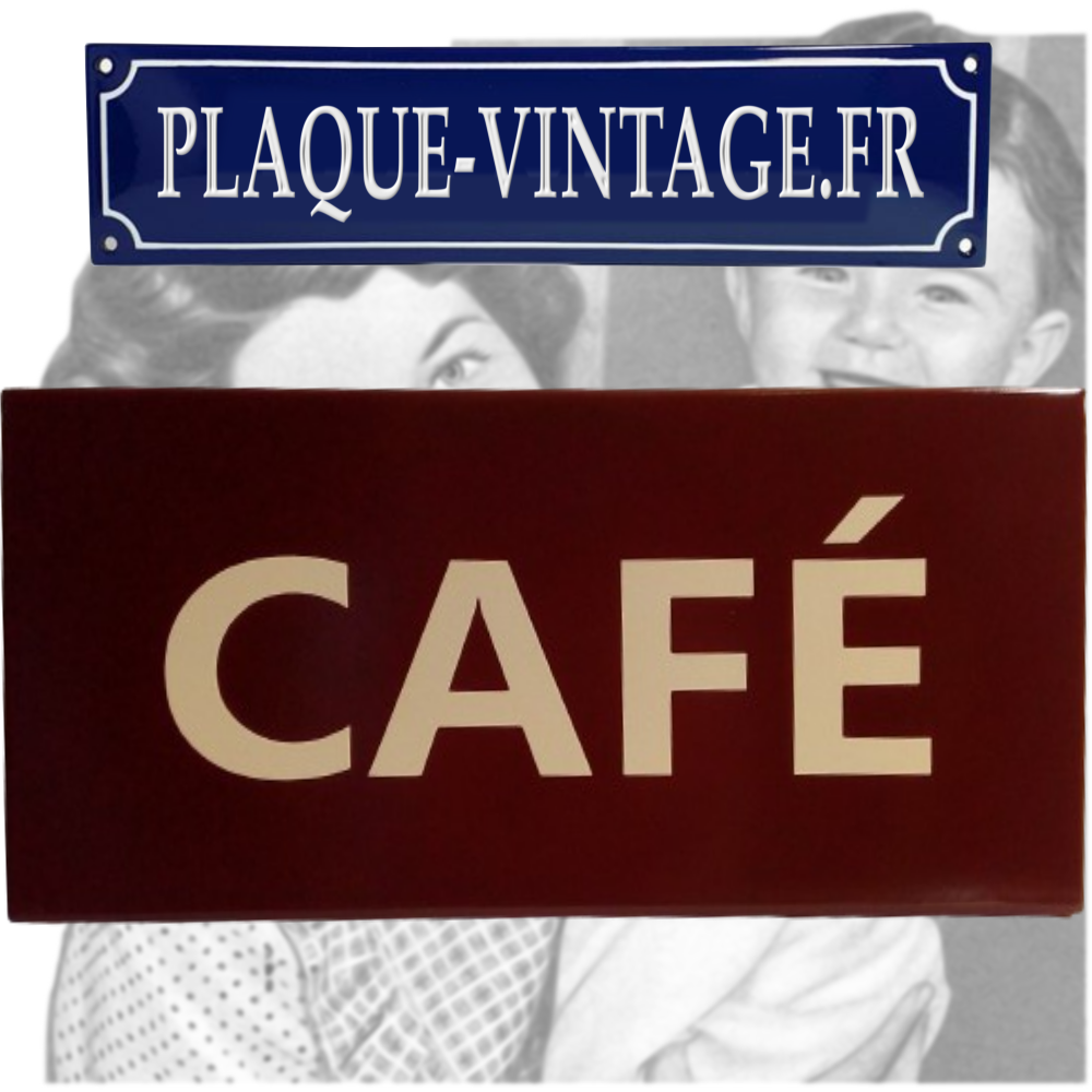 plaque émaillée enseigne café