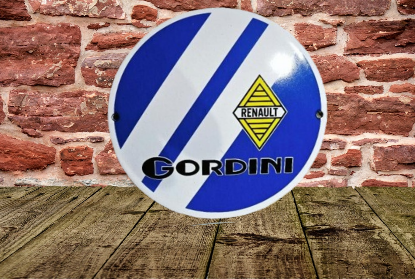 plaque émaillée ronde gordini