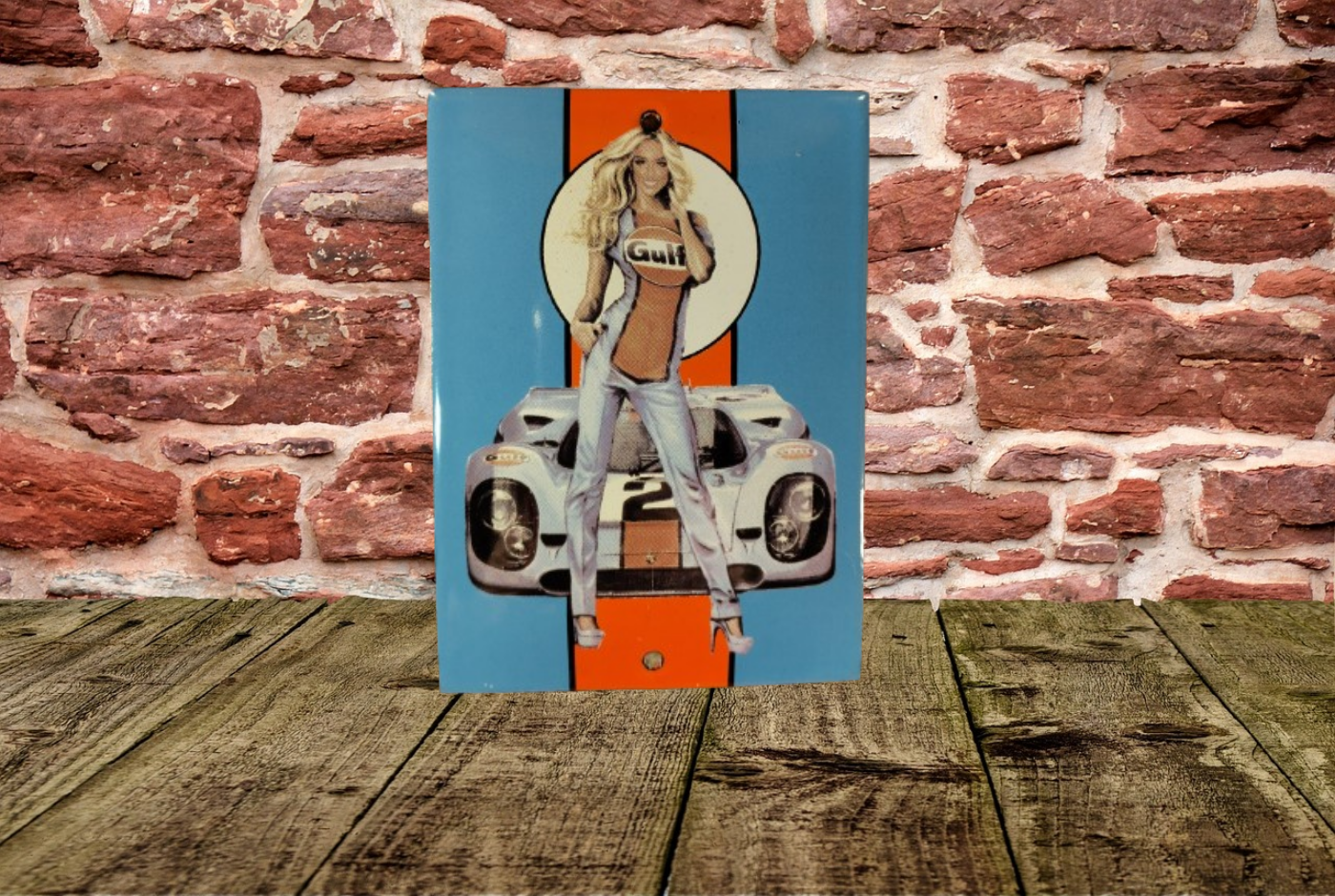 plaque émaillée Gulf racing