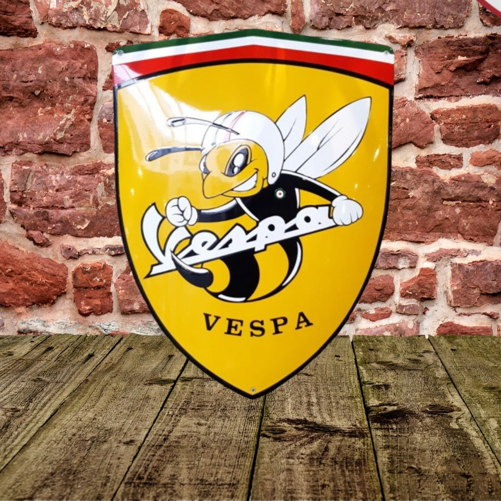 plaque émaillée vespa