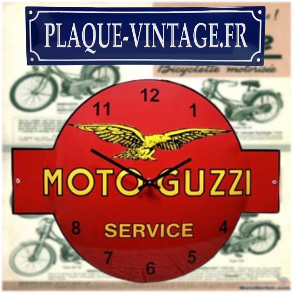 horloge émaillée moto guzzi