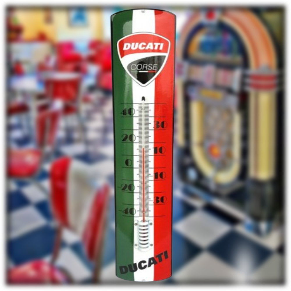 thermomètre émaillé ducati corse 65cm