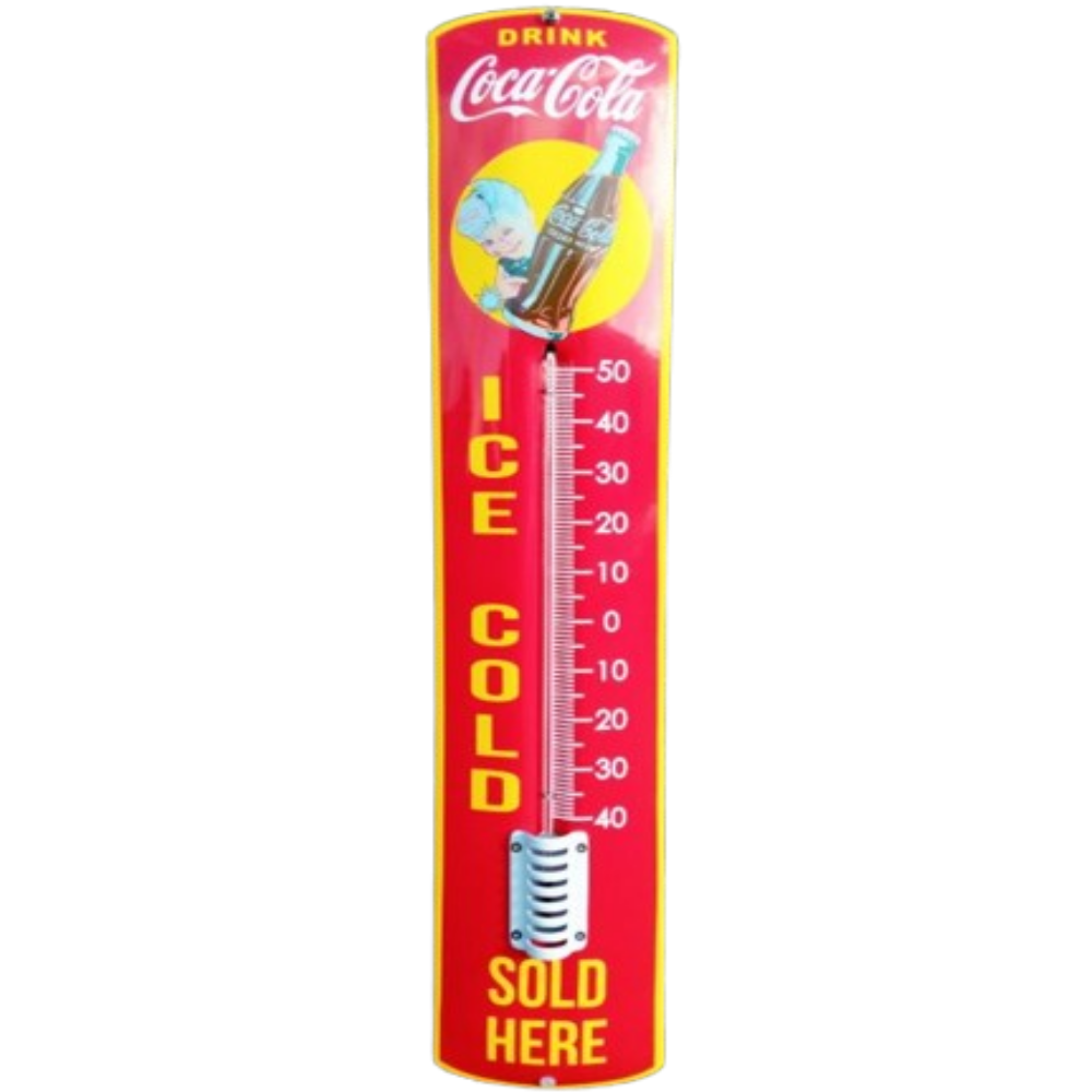 thermomètre émaillé coca-cola