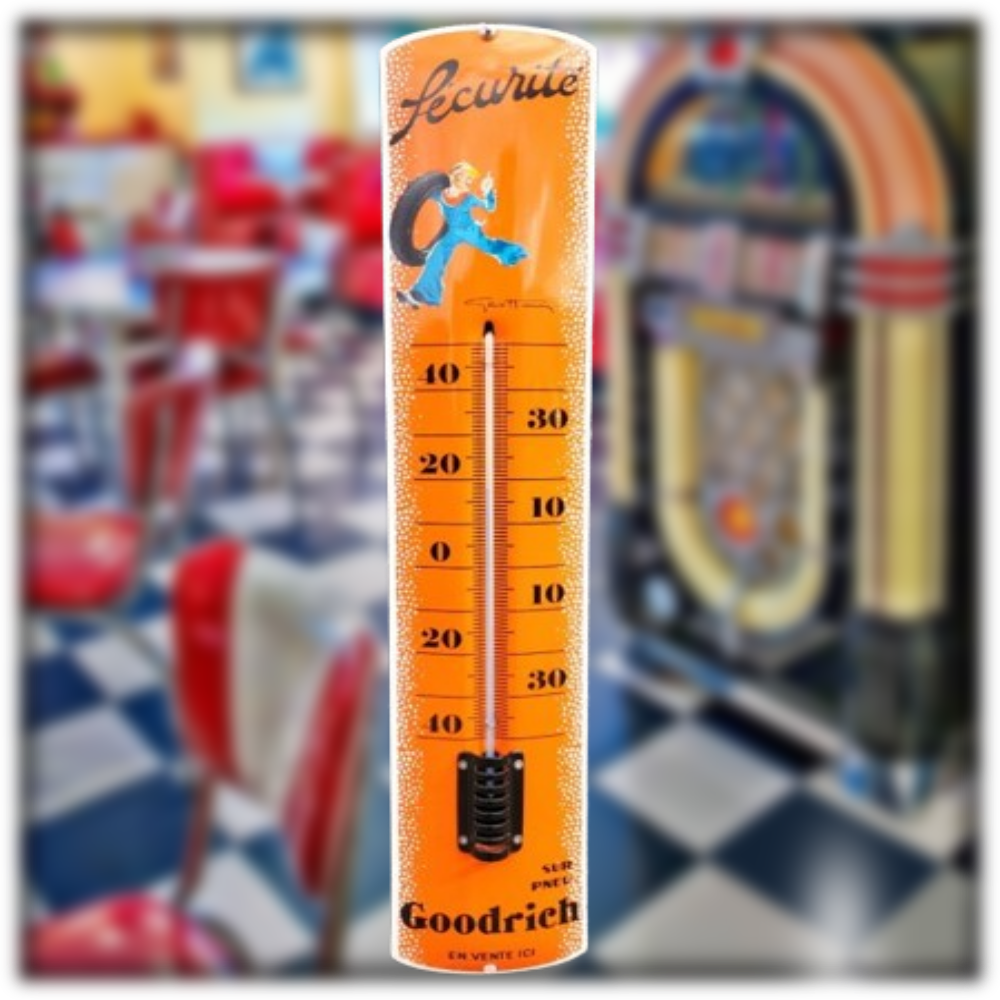 thermomètre émaillé pneus bf goodrich
