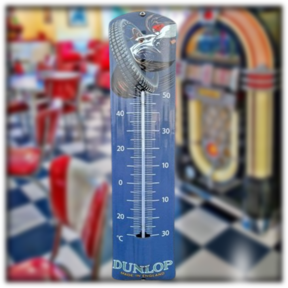 thermomètre émaillé pneus dunlop
