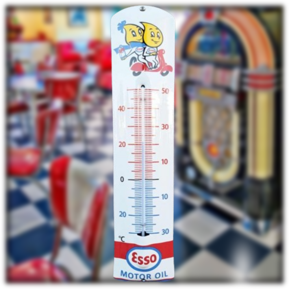 thermomètre émaillé Esso gouttes