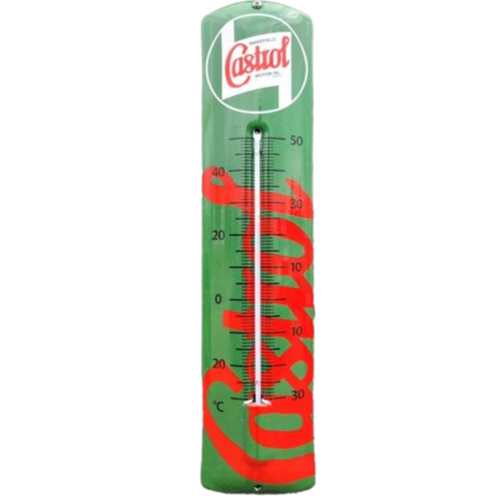 thermomètre émaillé Castrol logo