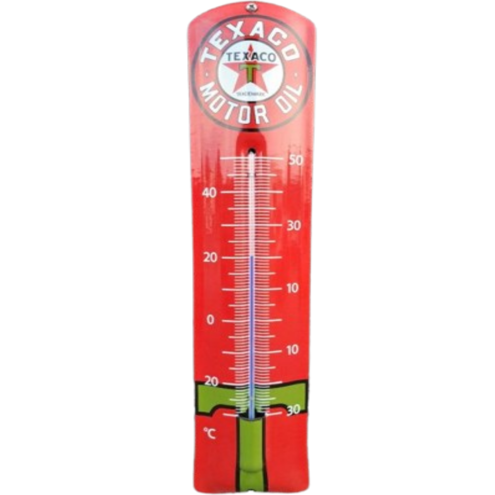 thermomètre émaillé texaco logo