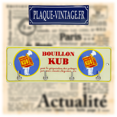 accroche-torchons émaillé bouillon kub marmiton