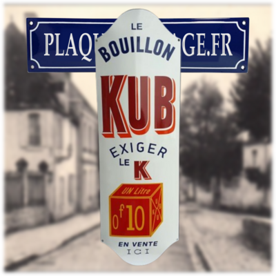 plaque émaillée kub 1 mètre