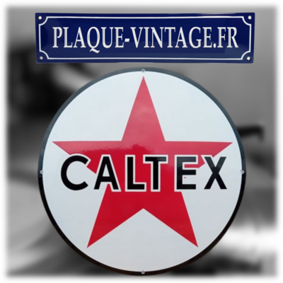 plaque émaillée Caltex