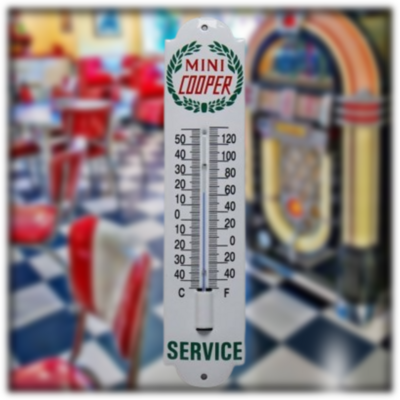 thermomètre émaillé mini cooper