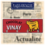 porte-torchons émaillé chocolat Vinay