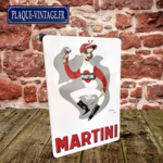 plaque émaillée Martini jockey rétro