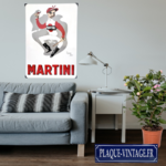 plaque émaillée martini jockey