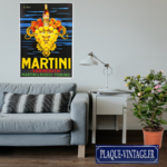 plaque émaillée martini torino vermouth